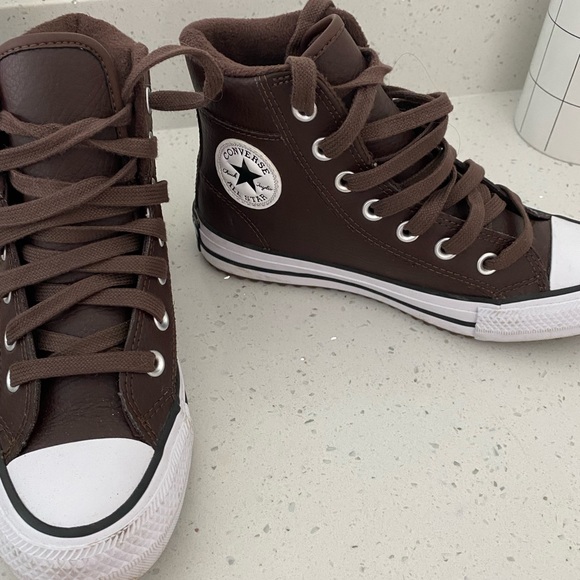 brown converse poshmark